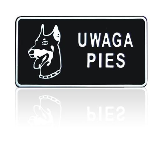 TABLICA 15*29CM UWAGA PIES - TAB D P14 zdjęcie 1