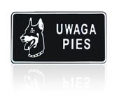 TABLICA 15*29CM UWAGA PIES - TAB D P14