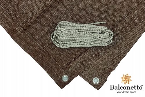 MATA OSŁONA balkonowa osłonowa brązowa 0,9x5m UV na BALKON brąz UV na Arena.pl