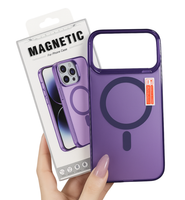 Etui do APPLE IPHONE 17 PRO / 18 PRO Magsafe fioletowy case matowy + szkło