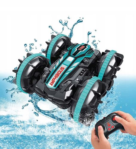 ZDALNIE STEROWANY SAMOCHÓD RC AMFIBIA 4X4, 360° OBROTY STEROWANIE GESTAMI na Arena.pl