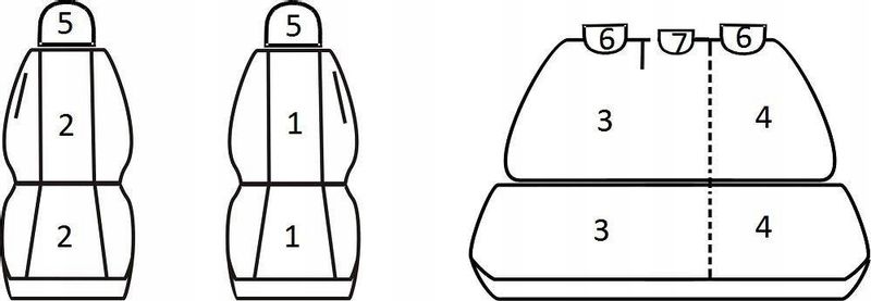 Pokrowce miarowe do Seat Ibiza IV 2/1 (2008-2017r) zdjęcie 2