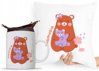 Zestaw Poduszka + Kubek Dzień Mamy Matki Prezent Z Nadrukiem Ze Zdjęciem