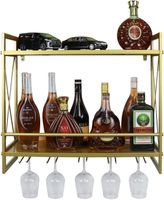 Uchwyt ścienny na butelkę wina FLRH, 24,2 cala, 2 poziomy