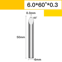Frez do grawerowania 3.175-6.0mm VHM Rozmiar: 6.0*60°*0.3