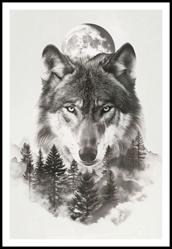 Plakat 61x91,5cm Wilczy Duch Lasu na Arena.pl