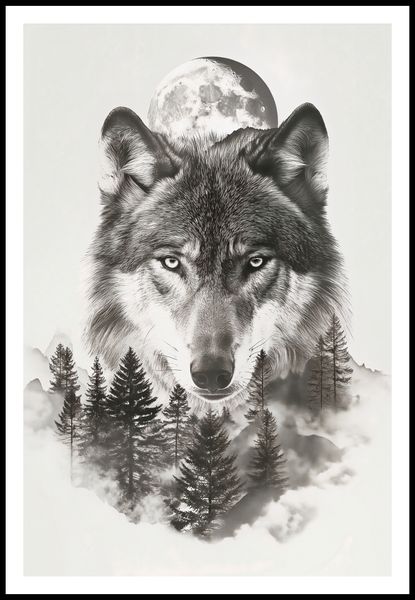 Plakat 61x91,5cm Wilczy Duch Lasu zdjęcie 3