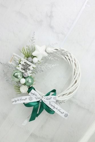 Wianek świąteczny na drzwi ozdoba stroik KOLORY na Arena.pl