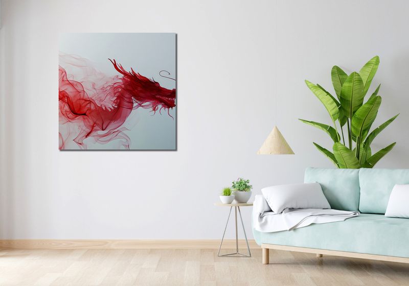 Obraz 90x90cm Smoczy Wzlot zdjęcie 2