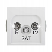 GNIAZDO ANT. R-TV-SAT KOŃCOWE SIMON BASIC BIAŁY