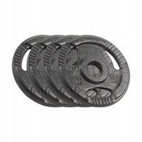 Obciążenie żeliwne zestaw 4x1.25kg 6kg otwór 31mm talerz z uchwytami REBEL