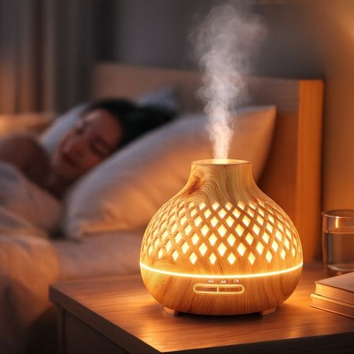 Aroma dyfuzor nawilżacz powietrza light wood 400 ml + timer na Arena.pl