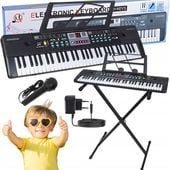 KEYBOARD ORGANY PIANINO DLA DZIECI DO NAUKI ZABAWY USB MP3 MIKROFON