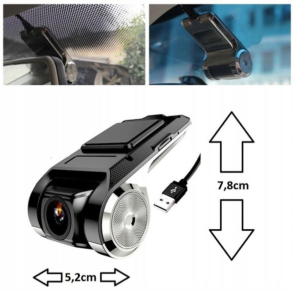 REJESTRATOR JAZDY DO RADIA USB ADAS ANDROID 1280P zdjęcie 11