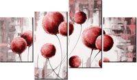 140CM 70 OBRAZ ABSTRAKCYJNE DMUCHAWCE CZERWIENI ŚCIENNY