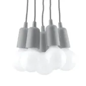Lampa wisząca DIEGO 5 szara