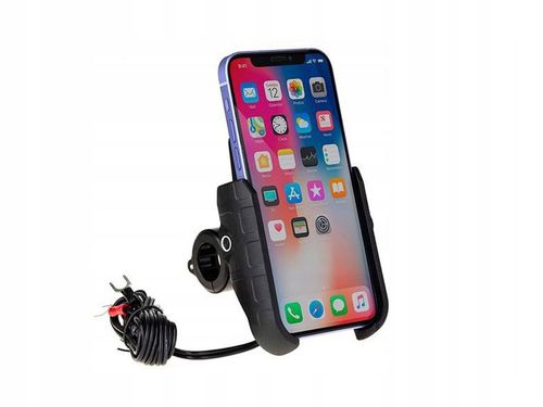 UCHWYT NA TELEFON SMARTFON Z ŁADOWARKĄ + USB TYP-C na Arena.pl
