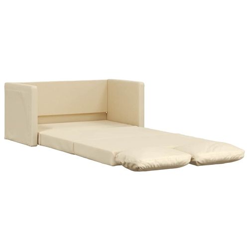Sofa podłogowa 2-w-1, kremowa, 112x174x55 cm, tkanina na Arena.pl