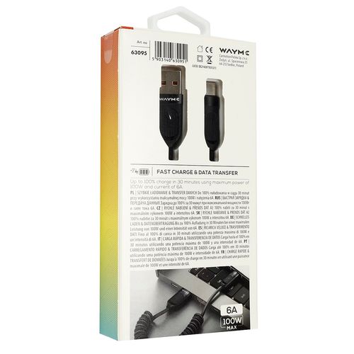 WAYME Kabel do ładowania i synchronizacji, w oplocie z mikrofibry na Arena.pl
