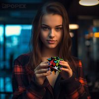 ORYGINALNA KOSTKA QYToys GEAR 3x3 TRYBIKOWA + PODSTAWKA PREZENT WAKACJE
