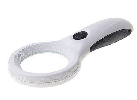 LUPA CZYTANIA SZKŁO POWIĘKSZAJĄCE 4X RĘCZNA 8 DIOD LED ZWY na Arena.pl