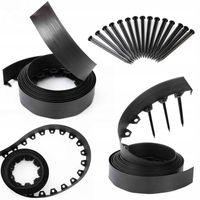 Obrzeże ogrodowe trawnikowe tworzywo sztuczne 10m czarny 8cm