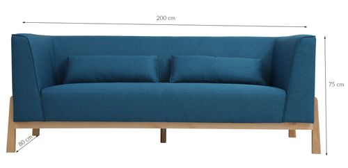 Sofa trzysobowa Palla niebieska na Arena.pl