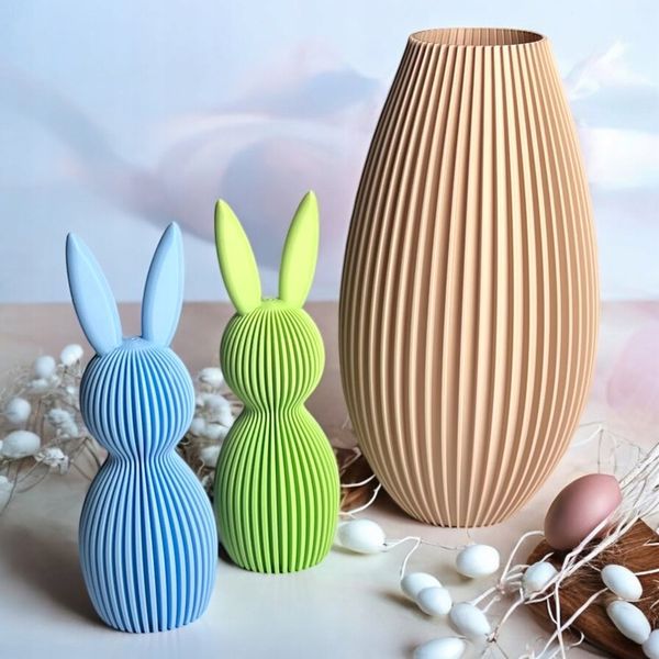 Wazon nietłukący 20 cm skandynawski Nowoczesny wazon 3D sztuczne zdjęcie 10