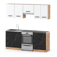 Meble Kuchenne Nowoczesne Małe Pojemne Blat 2m Wotan Biały San Sebastian