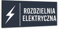 Tabliczka na drzwi ROZDZIELNIA ELEKTRYCZNA Aluminium ATRACYTOWA NADRUK UV
