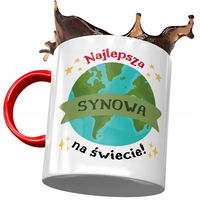 Kubek Czerwony Dla Synowej Żony Syna Na Prezent Z Nadrukiem Ze Zdjęciem