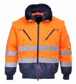 Kurtka Do Pasa Pilotka Pj50 Portwest Bomberka Ostrzegawcza Orange 4W1 Xl