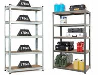 Warsztatowy Regał Metalowy Magazynowy Mocny 5X175KG 220x100x45 Pojemny