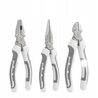 Zestaw szczypiec WHITE LINE PRO 3 sztuki niklowane DIY-PLWL13/1SET