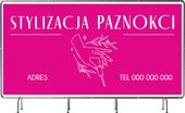 BANER REKLAMOWY 100x50cm TWOJA NAZWA FIRMY STYLIZACJA PAZNOKCI