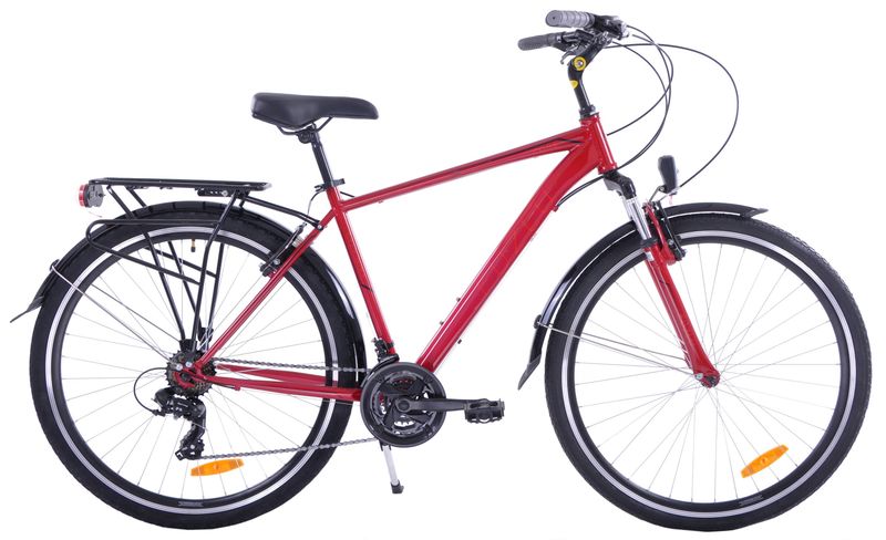 Rower trekkingowy Fuzlu Core męski stal AMT czerwony zdjęcie 1
