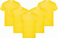 KOSZULKI MĘSKIE bawełniane ROZMIAR XL 5 SZTUK ŻÓŁTE