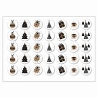 NAKLEJKI SAMOPRZYLEPNE świąteczne na prezenty wesołych świąt 30 35szt