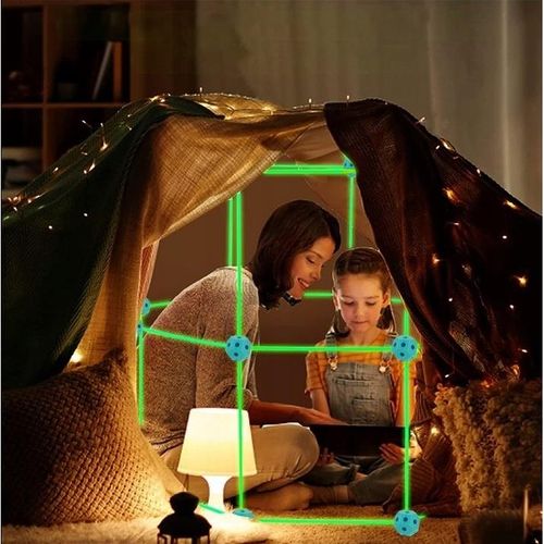 Zestaw do Budowy Bazy Domków Namiot Słomki Świecące Zestaw Konstrukcyjny na Arena.pl