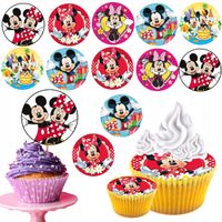 OPŁATEK na BABECZKI MUFFINKI zestaw na urodziny 12szt. - MYSZKA MIKI MINI