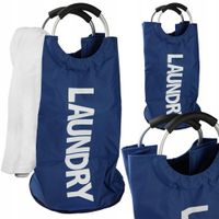 KOSZ NA PRANIE WOLNOSTOJĄCY 36x72CM CM MATERIAŁOWY SKŁADANY PRZENOŚNY