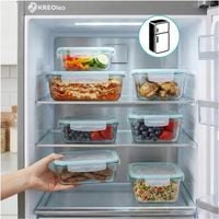 2X 8X SZKLANE POJEMNIKI NA ŻYWNOŚĆ LUNCHBOX DO PRZECHOWYWANIA JEDZENIA