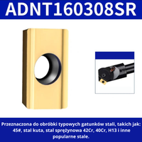 Płytki do fazowników składanych, APMT SD SPGX XCET Rozmiar: ADNT160308SR
