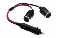 Rozgałęziacz zapalniczki samochodowej x2 z LED 12-24V/10A