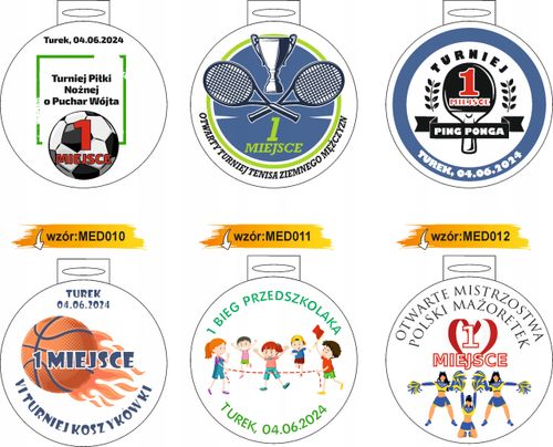 MEDAL drewniany 8 cm z twoim napisem nadrukiem UV personalizowany na Arena.pl