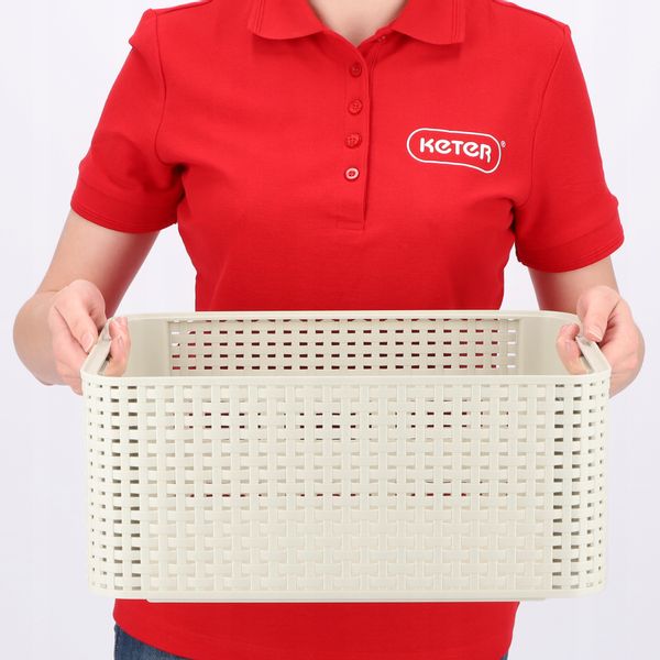 Curver Koszyk Pojemnik Do Przechowywania Kremowy zdjęcie 4