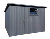 DOMEK OGRODOWY 3X3 DRZWI - OKNO - ANTRACYT - SPAD W TYŁ GB103