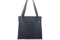 Torebka skórzana na ramię damska - Granatowa