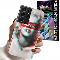 ETUI DO SAMSUNG S21 ULTRA - Monroe MODNE KOBIECE WZORY + FOLIA