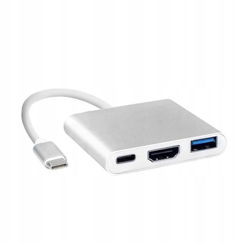 ADAPTER USB C HDMI+USB 3.0+PD 4K HUB MacBook 3w1 na Arena.pl